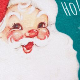 Evans Lichfield Vintage Santa Printed Cushion - Size: 43 cm x 43 cm - thumbnail 5