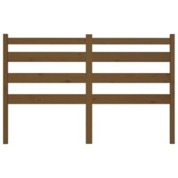 Berkfield Home Bed Headboard Honey Brown 126x4x100 cm Solid Wood Pine - Size: 126 x 4 x 100 cm - thumbnail 4