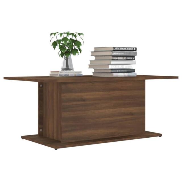 Berkfield Home Decorative Coffee Table Brown Oak 102x55.5x40 cm Engineered Wood - image 1