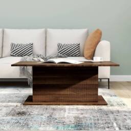 Berkfield Home Decorative Coffee Table Brown Oak 102x55.5x40 cm Engineered Wood - thumbnail 4