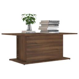 Berkfield Home Decorative Coffee Table Brown Oak 102x55.5x40 cm Engineered Wood - thumbnail 1