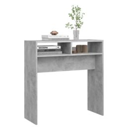 Berkfield Home Console Table Concrete Grey 78x30x80 cm Engineered Wood - Size: 78 x 30 x 80 cm - thumbnail 4