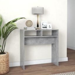 Berkfield Home Console Table Concrete Grey 78x30x80 cm Engineered Wood - Size: 78 x 30 x 80 cm - thumbnail 3