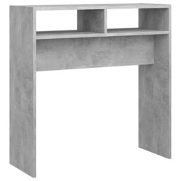 Berkfield Home Console Table Concrete Grey 78x30x80 cm Engineered Wood - Size: 78 x 30 x 80 cm - thumbnail 2
