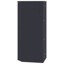Berkfield Home Corner Bathroom Mirror Cabinet Grey 30x24x60 cm - Size: 30 x 24 x 60 cm - thumbnail 6