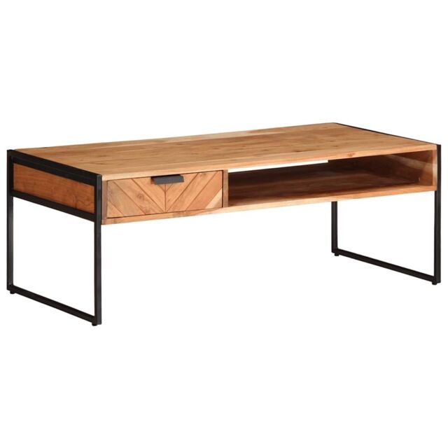 Berkfield Home Coffee Table 110x55x40 cm Solid Wood Acacia in Brown - Size: 110 x 55 x 40 cm - image 1