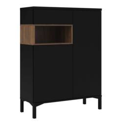 Wyld Haus Indigo Sideboard 2 Doors 1 Drawer Black & Walnut - thumbnail 2