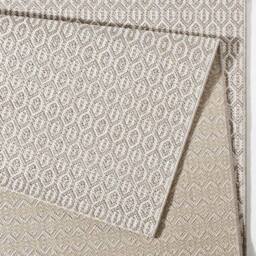 THE RUGS Indoor Outdoor Coin Rug Geometric Design, Polypropylene, Durable in Cream - Size: 80 cm x 150 cm - thumbnail 2