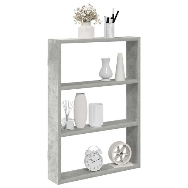 Berkfield Home Wall Shelf Concrete Grey 43x9x60 cm Engineered Wood - Size: 43 x 9 x 60 cm - image 1