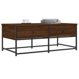 Berkfield Home Decorative Coffee Table Brown Oak 100x51x40 cm Engineered Wood - Size: 100 x 51 x 40 cm - thumbnail 1
