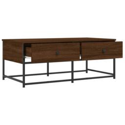 Berkfield Home Decorative Coffee Table Brown Oak 100x51x40 cm Engineered Wood - Size: 100 x 51 x 40 cm - thumbnail 5