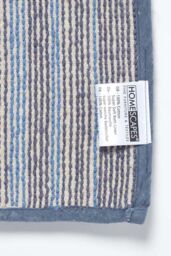 Homescapes Blue & White Stripe Cotton Bath Mat - thumbnail 5