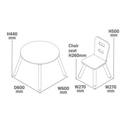 Liberty House Toys Round Table & Chairs Set in Beige - thumbnail 6