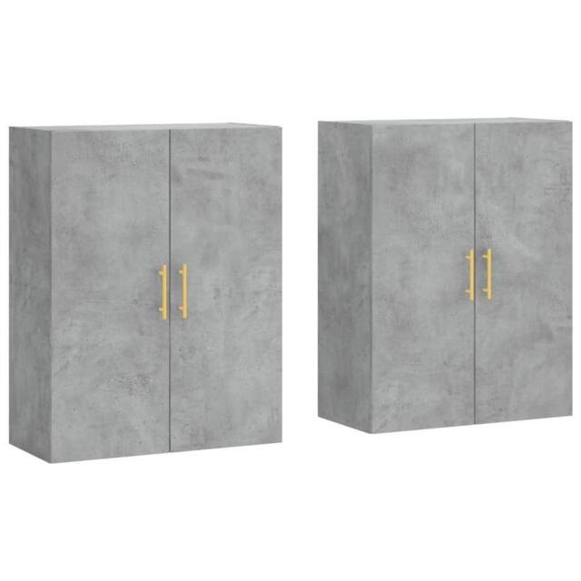 Berkfield Home Wall Mounted Cabinets 2 pcs Concrete Grey 69.5x34x90 cm - image 1