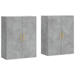 Berkfield Home Wall Mounted Cabinets 2 pcs Concrete Grey 69.5x34x90 cm - thumbnail 1