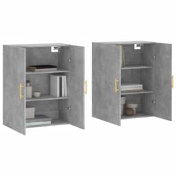Berkfield Home Wall Mounted Cabinets 2 pcs Concrete Grey 69.5x34x90 cm - thumbnail 3