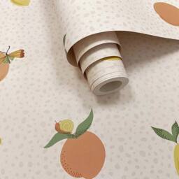 Havendro Tutti Fruity Coral Orange Wallpaper - thumbnail 1