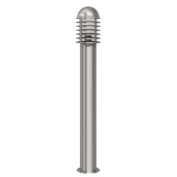 Berkfield Home Outdoor Post Lamp Standing Stainless Steel in Silver - thumbnail 2