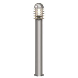Berkfield Home Outdoor Post Lamp Standing Stainless Steel in Silver - thumbnail 3