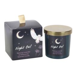 Something Different Night Owl Lavender & Chamomile Candle in Blue - thumbnail 3