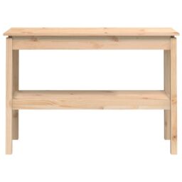 Berkfield Home Console Table 110x40x75 cm Solid Wood Pine in Brown - Size: 110 x 40 x 75 cm - thumbnail 4