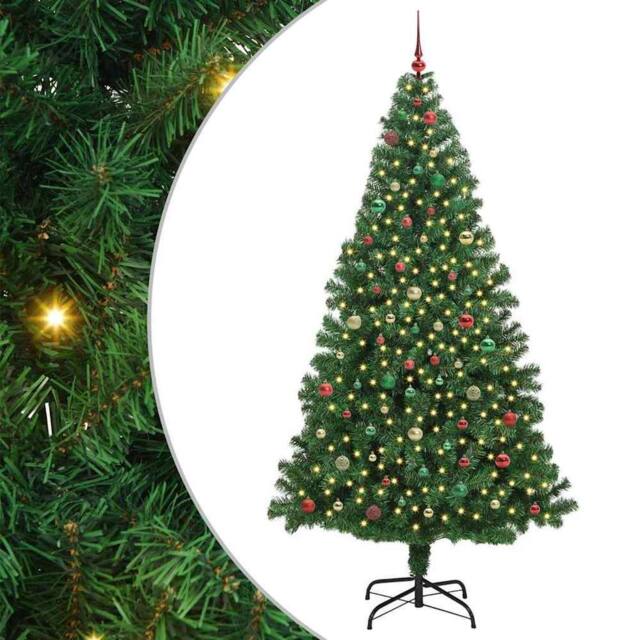 Berkfield Home Artificial Christmas Tree with 300 LEDs with Stand Green 240 cm - image 1