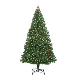 Berkfield Home Artificial Christmas Tree with 300 LEDs with Stand Green 240 cm - thumbnail 2