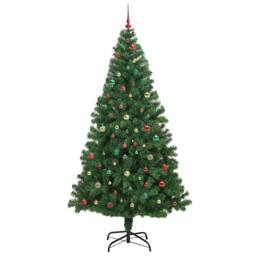 Berkfield Home Artificial Christmas Tree with 300 LEDs with Stand Green 240 cm - thumbnail 5