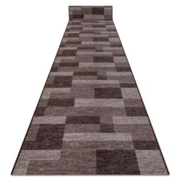 RugsX Anti-Slip Icona Runner in Brown - Size: 120 cm x 110 cm - thumbnail 1