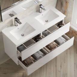 Banyetti Vatilla 1200mm Wall Hung Vanity Unit with Lira Basin-Gloss White - thumbnail 4