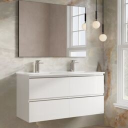 Banyetti Vatilla 1200mm Wall Hung Vanity Unit with Lira Basin-Gloss White - thumbnail 2