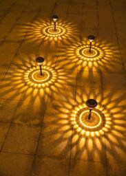 Obasyhig Pack of 1 Outdoor Patio Lawn Solar Ground Plug Ambient Lights in Black - thumbnail 4