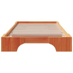 Berkfield Home Bed Frame Wax brown Wood 90 x 200 cm Simple Bed Frame - thumbnail 6