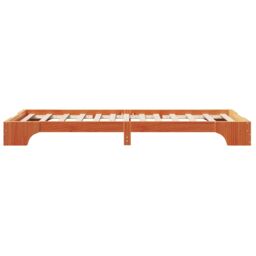 Berkfield Home Bed Frame Wax brown Wood 90 x 200 cm Simple Bed Frame - thumbnail 7