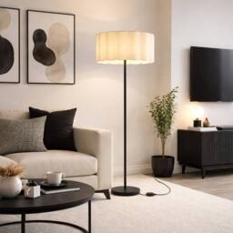 CGC Lighting CGC Lena Matt Black Straight Floor Lamp - thumbnail 7