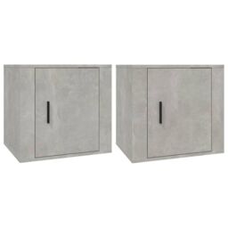 Berkfield Home Bedside Cabinets 2 pcs Concrete Grey 50x39x47 cm - Size: 50 x 39 x 47 cm - thumbnail 2