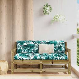 Berkfield Home Beautiful Garden Corner Sofas 2 pcs Impregnated Wood Pine in Brown - thumbnail 2