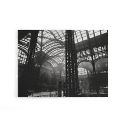 "Artery8 Berenice Abbott Penn Station Interior Photo Canvas Wall Art Print in Black - Size: W18"" x H24""" - thumbnail 1