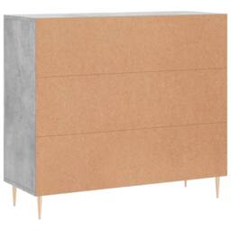 Berkfield Home Sideboard Concrete Grey 90x34x80 cm Engineered Wood - Size: 90 x 34 x 80 cm - thumbnail 8