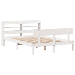 Berkfield Home Bed Frame without Mattress White 120x200 cm Solid Wood Pine - Size: Small Double - thumbnail 3