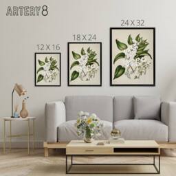 "Artery8 Hibiscus & Saltmarsh Ribbonwood Flowers Featon Framed Canvas Art in Beige - Size: W18"" x H24""" - thumbnail 4