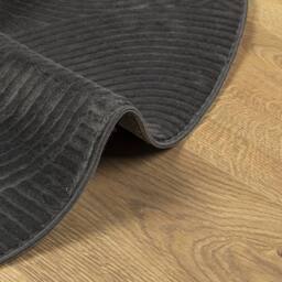 Berkfield Home Rug IZA Short Pile Scandinavian Look Anthracite √ò 80 cm in Dark Grey - Size: Medium - thumbnail 6