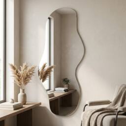 Garden Greatness Osmos Wavy Wall Mirror in White - thumbnail 1