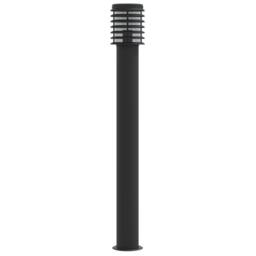 Berkfield Home Outdoor Floor Lamp Black 110cm Stainless Steel - thumbnail 3