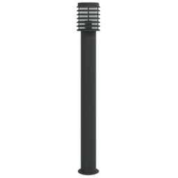 Berkfield Home Outdoor Floor Lamp Black 110cm Stainless Steel - thumbnail 4
