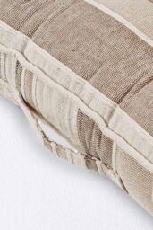 Homescapes Morocco Striped Cotton Floor Cushion in Beige - Size: 40 cm x 40 cm - thumbnail 4