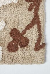 Homescapes Damask Cotton Bath Mat Soft, Absorbent & Non-Slip in Beige - thumbnail 2
