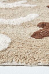 Homescapes Damask Cotton Bath Mat Soft, Absorbent & Non-Slip in Beige - thumbnail 3