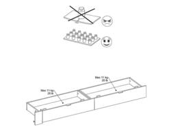 Vente-unique Bed With 2 Drawers 140 X 190 Cm - Natural & Gloss White + Bed Base in Light Oak - Size: Double - thumbnail 7