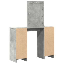 Berkfield Home Dressing Table with LED Lights¬†Concrete Grey 102x33x135 cm in Light Grey - Size: 102 x 33 x 135 cm - thumbnail 7